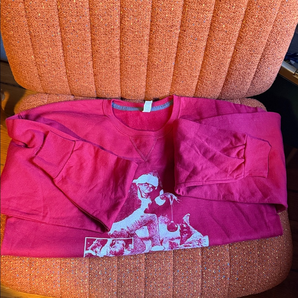 Fruit of the Loom Red Christmas Hoodie - Picture 4 of 4